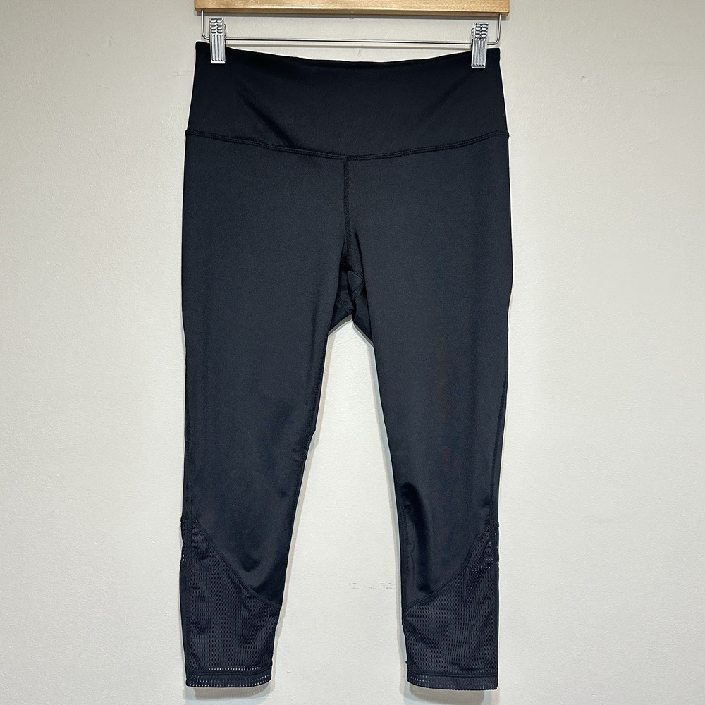 Z by Zella Mid-Rise 21" Mesh‎ Vent Leggings Womens M Black Activewear Athleisure